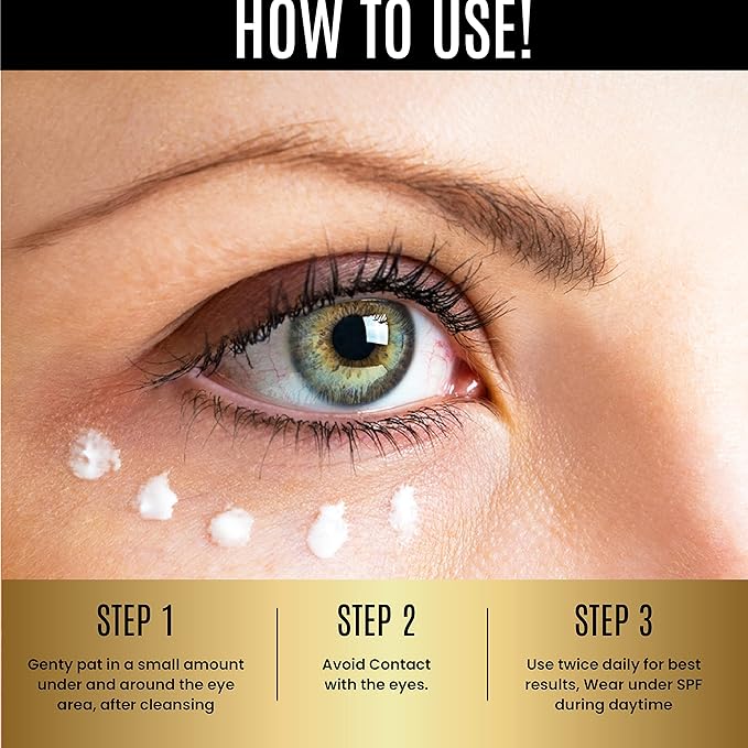 Vitamin C + Turmeric Eye Cream for Dark Circles & Puffiness - Hydrating & Moisturizing Under Eye Cream for Fine Lines & Bags - Reduce Dark Spots and Wrinkles for a Fresh Look - 1.7 FL OZ