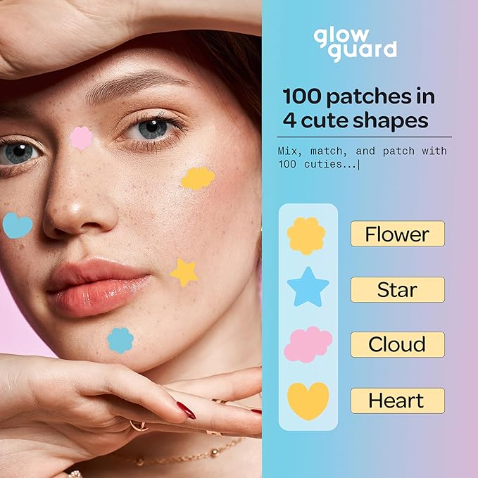 Pimple Patches with Hydrocolloid & Tea Tree Oil – Korean Skin Care, Dermatologist Tested – Absorbs Impurities, Reduces Redness – Vegan, Non-GMO, Clean Beauty – 100 Pcs