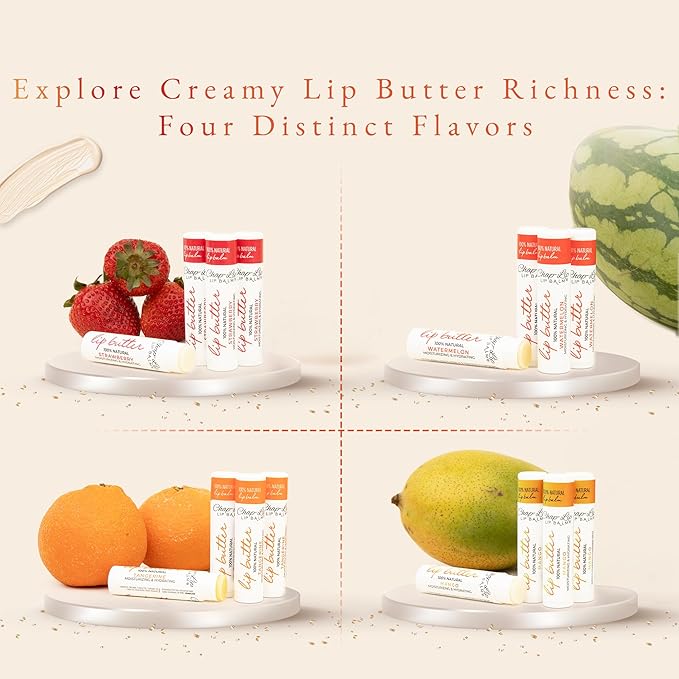 CHAP-LIP 100% All Natural Lip Balm Hydrating Bulk Chap Stick with Fruit Flavors, Coconut Oil, Cocoa Butter - Christmas Gift Stocking Stuffers Lip Therapy Pack for Men and Women - Made in USA, 60 Pack