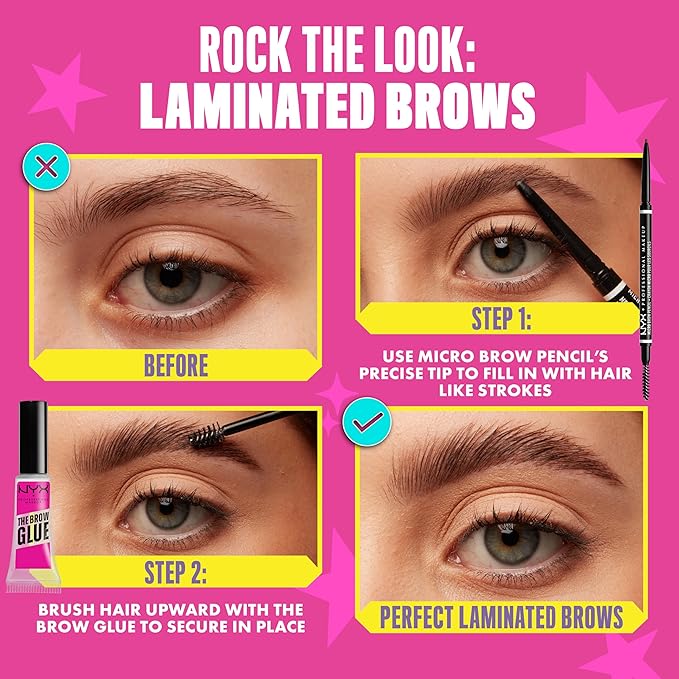 NYX PROFESSIONAL MAKEUP Micro Brow Pencil, Precise Eyebrow Pencil - Brunette