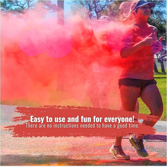 Color Blaze Holi Colored Powder - 5 lbs of Red Powdered Color - for Fun Runs, Color Toss, Rangoli, Powder War, Backyard Party & Festivals - Pack of 1 Colorful Bag - 5 Pounds in Bulk - Red