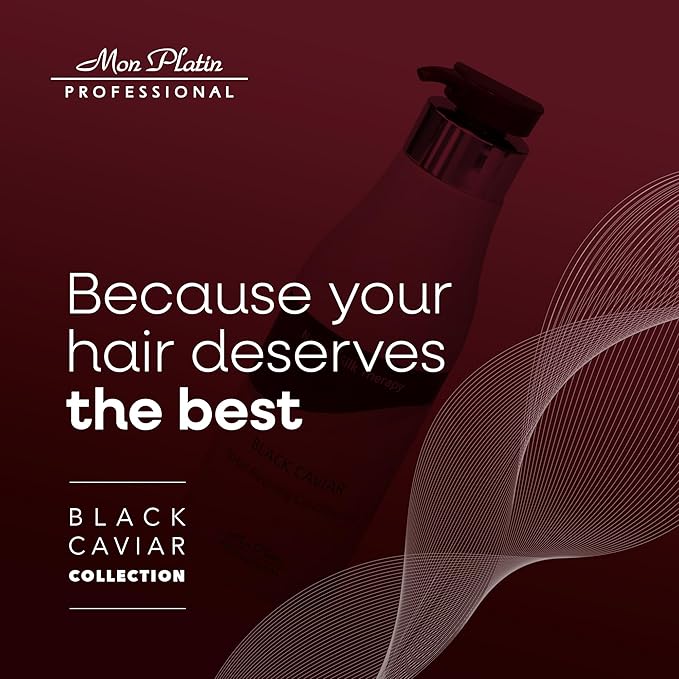 Mon Platin Hair Mask & Dream Hair Spray Bundle, Moisturizing Shampoo – Deep Conditioning Mask Formula for Dry and Damaged Hair, Heat Protection (Black Caviar Total Reviving Hair Conditioner)
