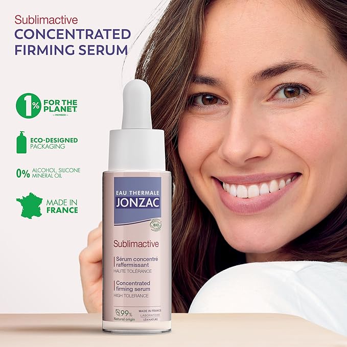 Eau Thermale Jonzac Sublimactive Anti-Aging Firming Serum for Face - Visibly Reduces Fine Lines and Smooths Wrinkles - Natural Skin Care - Safe for Sensitive Skin - 1.01 fl oz