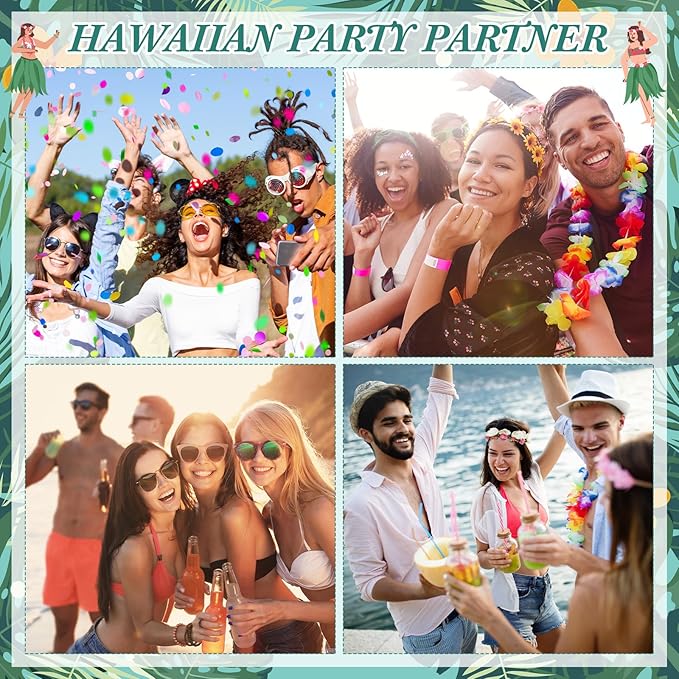 24 Pcs Mini Sunscreen Bulk for Summer Wedding Party Spf 30 Water Resistant Sunscreen Lotion Bulk 1oz Travel Size for Thank You Gifts Wedding Party Supplies(White Cream,Hawaiian Party)