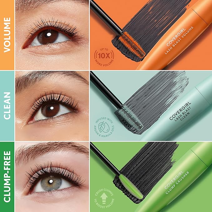 COVERGIRL Lash Blast Volume Mascara (Very Black) & Lash Blast Amplify Eyelash Primer - Twin Pack