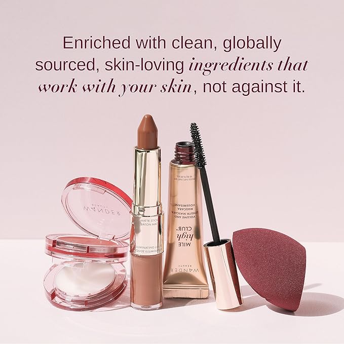 Wander Beauty Wanderlust Powder Foundation - Tan - Blurs and Evens Skin Tone - Perfects and Hydrates With Hyaluronic Acid, Aloe, Honeysuckle, & Vitamin E - Lightweight, Buildable Coverage - 0.31 oz