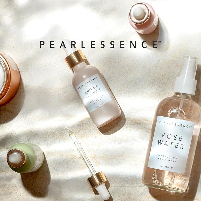 Pearlessence Argan & Vitamin E Facial Oil | Powerful Hydration to Help Balance, Revive & Rejuvenate Skin | Made in USA, Cruelty Free & Paraben Free 1.83 Fl Oz, 2 Pack