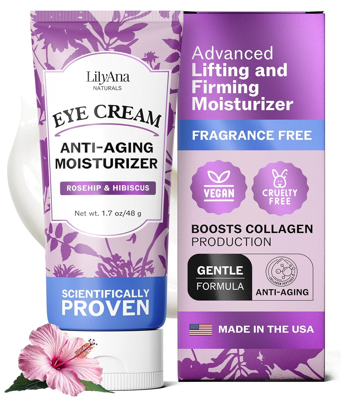 Anti-Aging Eye Cream for Sensitive Skin – LilyAna Naturals Dark Circle & Wrinkle Repair