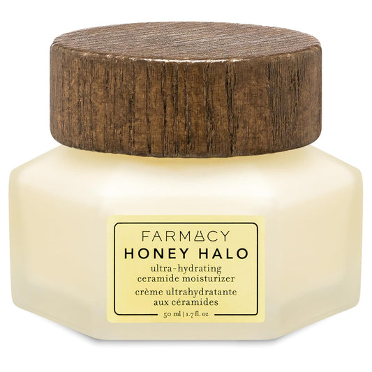Farmacy Honey Halo Ceramide Moisturizer – Hydrating Face Cream for Dry Skin with Buckwheat Honey & Ceramides