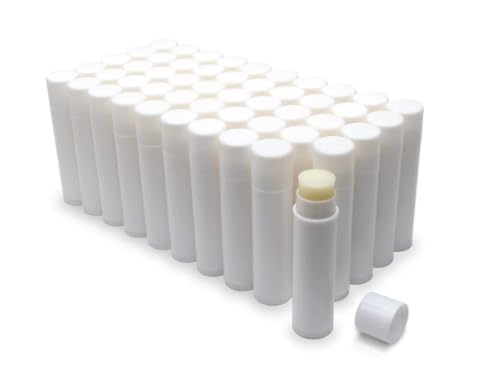 Petroleum-Free Fragrance-Free Lip Balm Bulk 50 Pack - For Nursing Homes, Senior Centers, Healthcare Facilities - Unflavored Sensitive Skin - Made in USA