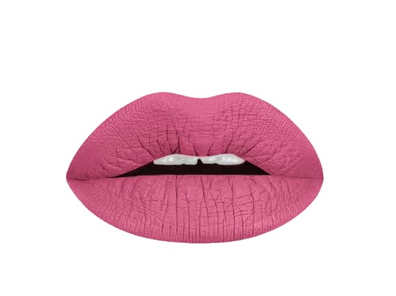 Aromi Medium Pink Matte Liquid Lipstick, Dusty Rose Lip Color, Smudge Proof and Long-lasting Lipstick, Vegan & Cruelty-free Beauty, Day to Night, Handmade (Pink Rosette)