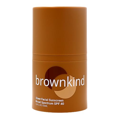 Sheer Facial Sunscreen SPF 40 – No White Cast, Lightweight SPF for Melanin-Rich Skin, Broad Spectrum Protection, Wears Well Under Makeup, 30ml