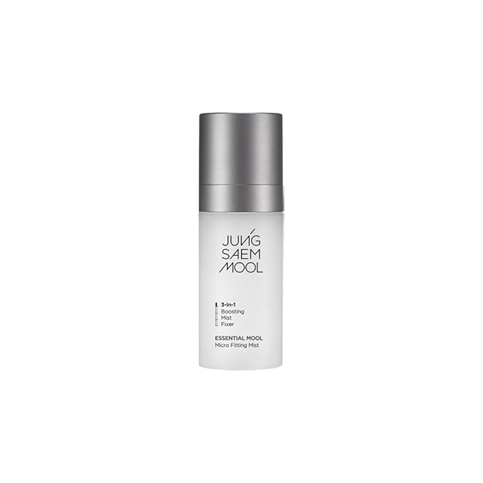JUNG SAEM MOOL Essential Mool Micro Fitting Face Mist 1.86 Fl Oz, Ultra-Fine Hydrating Makeup Setting Spray with Thermal Spring Water, Long-Lasting Fixing Power Dewy Glow Primer, Korean Face Mist