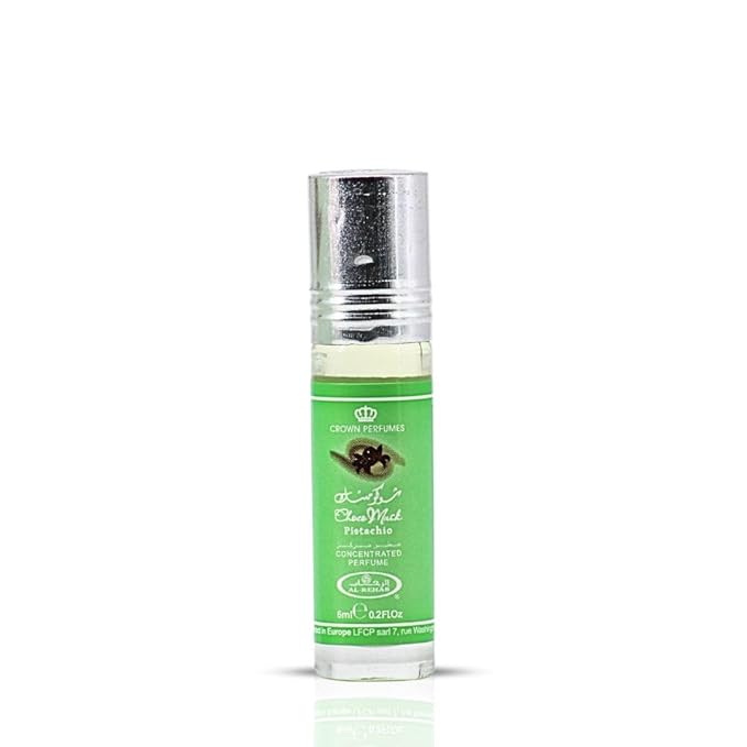 Al-Rehab Choco Musk Pistachio Perfume Oil Roll-On - 6ml (0.2 oz) | Nutty Gourmand Fragrance with Pistachio, Chocolate & Vanilla | Sweet, Creamy & Addictive | Long-Lasting Scent for Women & Men