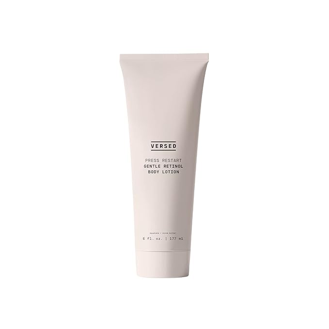 Versed Press Restart Retinol Body Lotion - Skin Firming Lotion with Cocoa Butter, Squalane & Vitamin E - Lightweight All-Over Body Moisturizer for Dark Spots and Aging Dry Skin (6 oz)