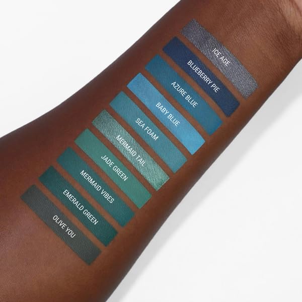 Aromi Green Metallic Liquid Lipstick | Turquoise, Teal-Green Lip Color with Shimmery Finish, Vegan, Cruelty-free, Long-lasting, Smudge Proof, Handmade (Mermaid Tail)