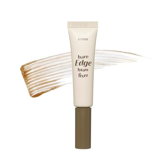 ETUDE Bare Edge Brow Fixer, Strong Brow Fixer, Natural Eyebrow Shaping, Slim Triangular Brush, Gel Type, Sheer Brown Color, Non-permanent, Washable, Daily Makeup, Korean Makeup, Beauty (0.247 Ounce)