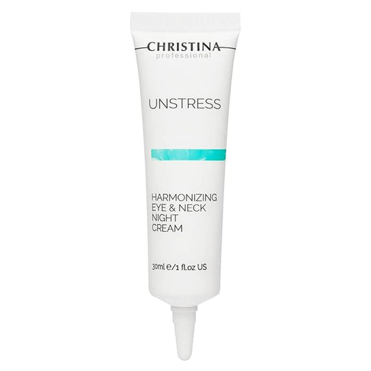 -CHRISTINA- Unstress Harmonizing Eye & Neck Night Cream with Retinol | Overnight Skin Repair | Eye Cream Revitalizes, Nourishes, and Hydrates your Skin 1 fl. oz (30 ml)