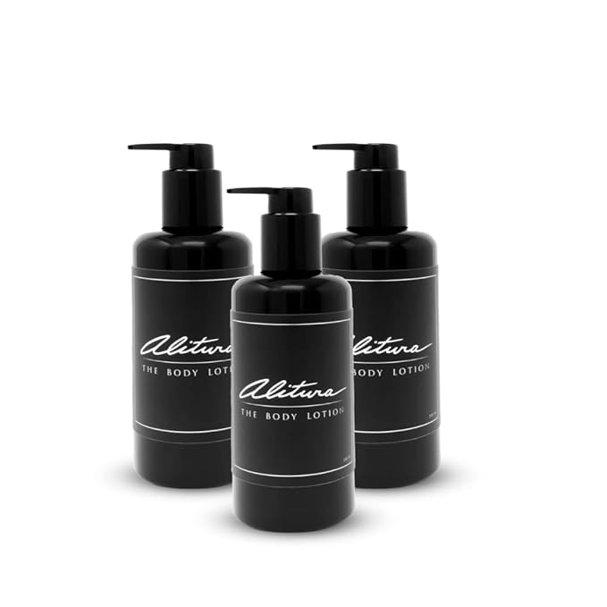 Alitura Naturals Organic Body Lotion 3 PK – Anti-Aging Moisturizer with Olive Oil, Acai Butter & Essential Oils – Hydrating Body Cream for Dry, Sensitive, or Aging Skin – For Men & Women, 200ml