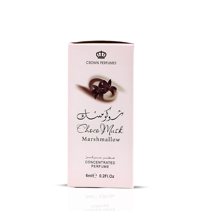 Al Rehab Choco Musk Marshmallow – Sweet Chocolate-Vanilla Concentrated Perfume Oil Roll-On for Unisex, 0.2 Ounce / 6ml