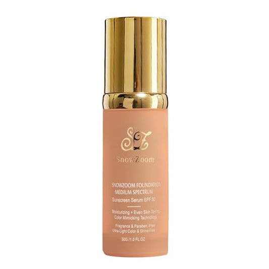 Bio Color Changing Foundation 4 in 1 Makeup-Medium/Light Spectrum with SPF 50+,Hydrating Longwearing & Waterproof (Medium Spectrum -Gold Lid- for people with fair skin, 1.2 oz)
