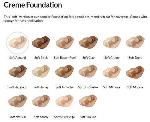 Jolie Creme Foundation SPF-15 Full Coverage Makeup W/Sponge (Soft Sun Tan)