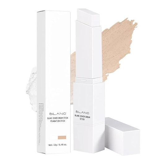 Color-Changing Foundation Stick with Brush for Women, Medium Coverage Lightweight Matte Finish Long Lasting Cream Foundation Makeup Stick for Concealer and Color Correction, 0.46 oz (#2 Light)