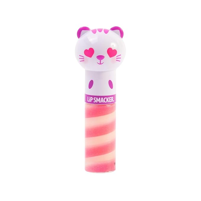 Lip Smacker Lippy Pals Kitty Kitten, Flavored Moisturizing & Smoothing Soft Shine Lip Balm, Hydrating & Protecting Fun Tasty Glossy Finish, Cruelty-Free & Vegan - Sweet Kiwi Kitten