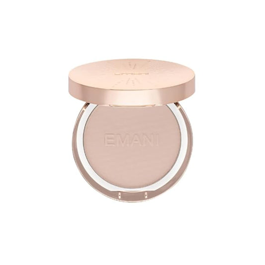 Emani Flawless Matte Powder Foundation – Mineral Compact Makeup for Sensitive Skin, Buildable Coverage, Shine Control, Long-Lasting Finish Up for Sensitive Skin and Oil Control, Natural Sand