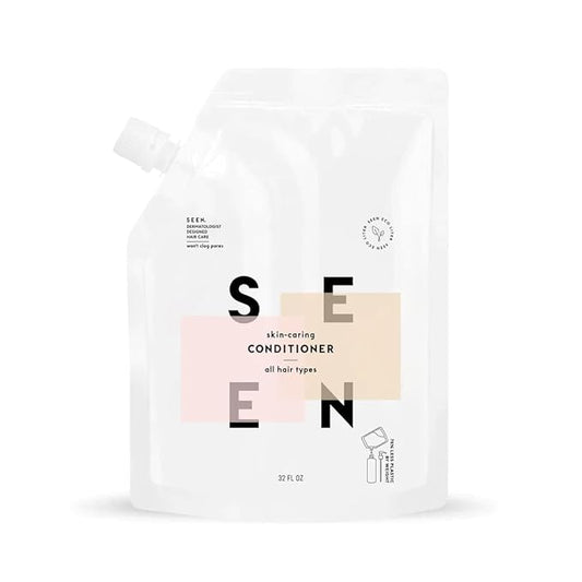 SEEN Conditioner Eco-Refill - Scented- Non-Comedogenic & Hair Conditioner- Dermatologist-Developed -Safe for Sensitive & Acne Prone Skin
