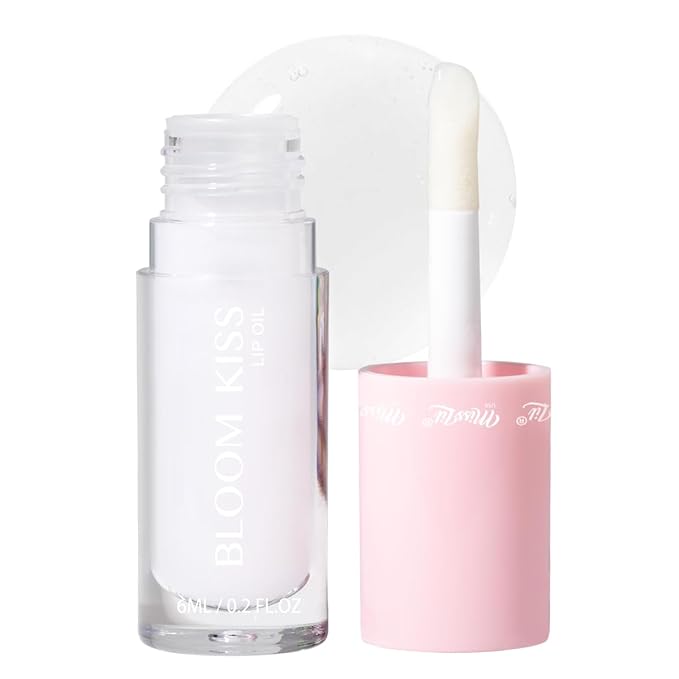 Miss Lil USA Bloom Kiss Lip Oil, Nourishing Hydrating High-Shine Lip Oil Gloss, Lightweight Non-Sticky Formula for Soft Glossy Lips, Vegan & Cruelty-Free (Lucy)
