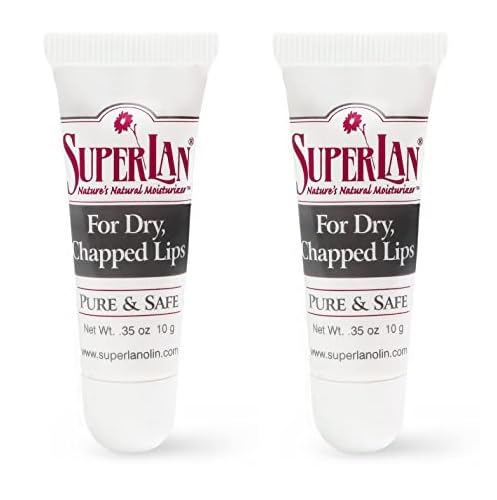 Lanolin Lip Balm 2 pack - Lip Repair for Hot/Dry Weather - Natural lanolin nipple cream - Lip Moisturizer for cracked lips - Hydrating lip care - pure jojoba oil - Chap stick For Men & Women 0.70 Oz