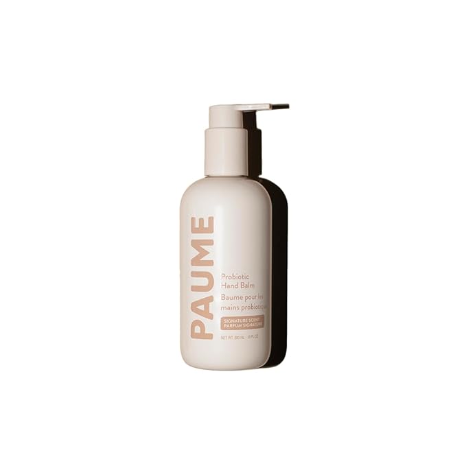PAUME Probiotic Hand Balm, Non-Greasy, Fast Absorbing, Long Lasting Hydration, Hand Moisturizer for Dry, Chapped, Aging Skin, 10 oz