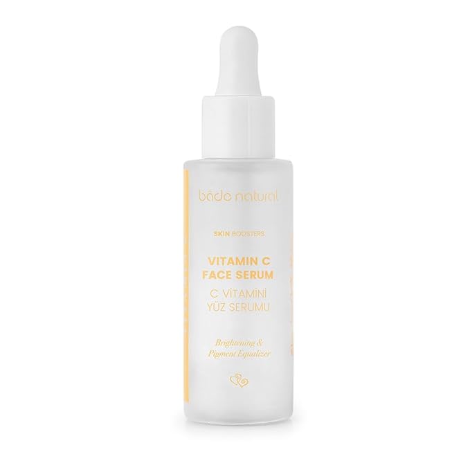 Bade Natural Vitamin C Face Serum – 2% Plant-Based Brightening & Tone-Correcting Serum for Dark Spots, Uneven Skin Tone – Antioxidant & Anti-Aging Skincare – 1 fl oz