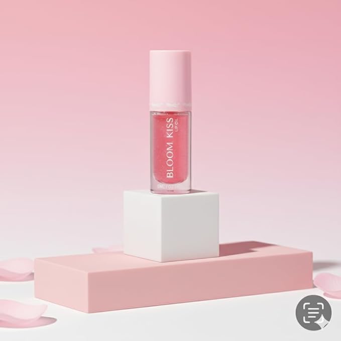 Miss Lil USA Bloom Kiss Lip Oil, Nourishing Hydrating High-Shine Lip Oil Gloss, Lightweight Non-Sticky Formula for Soft Glossy Lips, Vegan & Cruelty-Free (Aria)
