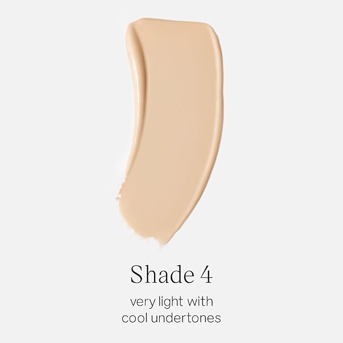 Saie Glowy Super Skin Tint Liquid Foundation - Weightless + Dewy Foundation with Lightweight Medium Coverage - Hydrating Face Makeup + Skin Care Serum Hybrid with Hyaluronic Acid - Shade 4 (1.01 oz)