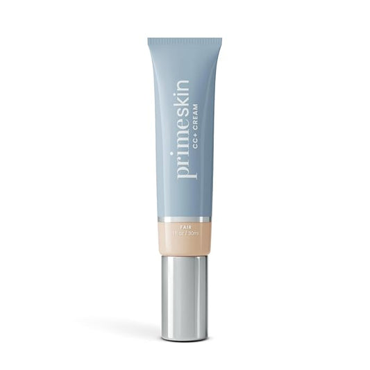 Prime Prometics PrimeSkin CC+ Cream for Mature Women – Lightweight Liquid-to-Powder Foundation – Blurs Pores & Covers Age Spots – Crease-Free, Hydrating & Soft-Matte Finish for Sensitive Skin (Fair)
