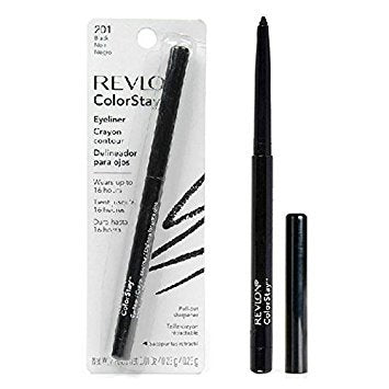 Revlon ColorStay Eyeliner Pencil, Black [201], 0.01 oz (Pack of 6)