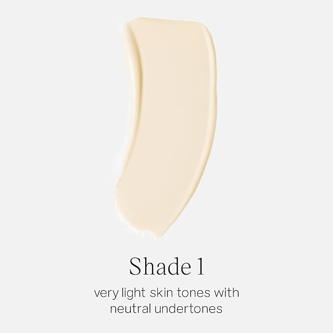 Saie Glowy Super Skin Tint Liquid Foundation - Weightless + Dewy Foundation with Lightweight Medium Coverage - Hydrating Face Makeup + Skin Care Serum Hybrid with Hyaluronic Acid - Shade 1 (1.01 oz)