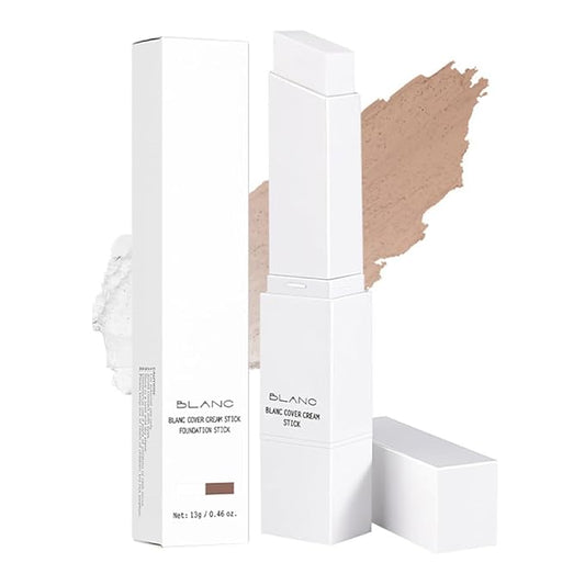 Color-Changing Foundation Stick with Brush for Women, Medium Coverage Lightweight Matte Finish Long Lasting Cream Foundation Makeup Stick for Concealer and Color Correction, 0.46 oz (#5 Tan)