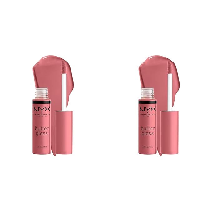 NYX PROFESSIONAL MAKEUP Butter Gloss, Tiramisu Brown | Non-Sticky | Pack of 2