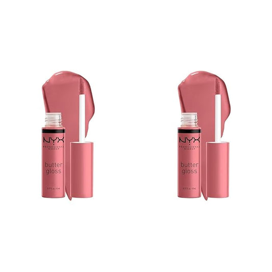 NYX PROFESSIONAL MAKEUP Butter Gloss, Tiramisu Brown | Non-Sticky | Pack of 2