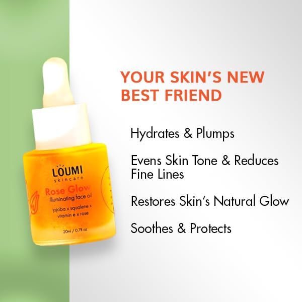 LOUMI Skincare Glow & Aloe Duo Bundle - RoseGlow Moisturizing Face Oil & Say Aloe! All Day Cream - Lightweight Hydrating Face Cream - Aloe Vera, Algae, and Hyaluronic Acid - Made in the US