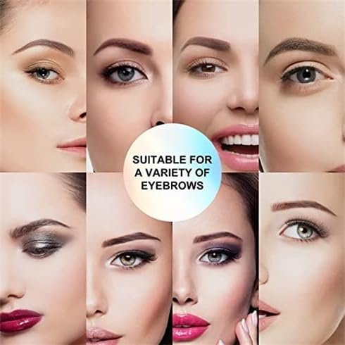 Eyebrow Stamp Stencil Kit - One-Step Eyebrow Stencil with 24 Reusable Thin & Thick Stencils, Long-Lasting Waterproof & Smudge-Proof Brow Stamp for Perfect Eye Makeup (Dark Black)