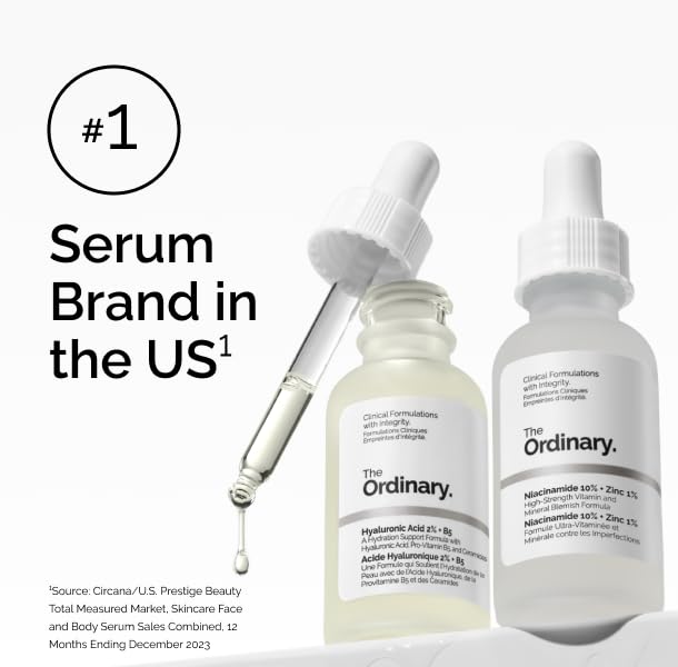 The Ordinary 100% Organic Cold-Pressed Rose Hip Seed Oil, Addresses Signs of Aging by Improving the Appearance of Uneven Skin Tone, Supporting Skin Elasticity, 1 Fl Oz