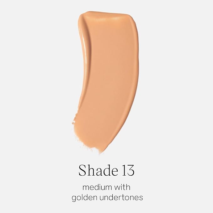 Saie Glowy Super Skin Tint Liquid Foundation - Weightless + Dewy Foundation with Lightweight Medium Coverage - Hydrating Face Makeup + Skin Care Serum Hybrid with Hyaluronic Acid - Shade 13 (1.01 oz)