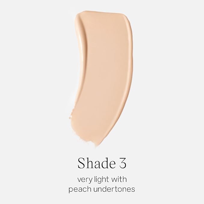Saie Glowy Super Skin Tint Liquid Foundation - Weightless + Dewy Foundation with Lightweight Medium Coverage - Hydrating Face Makeup + Skin Care Serum Hybrid with Hyaluronic Acid - Shade 3 (1.01 oz)