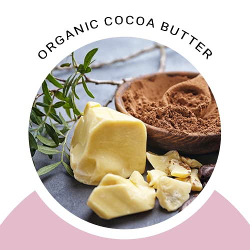 Glimmer Goddess Organic Whipped Body Butter for Women - Moisturizer Cream with Shea & Cocoa Butter, Almonds & Coconut Oil - Unscented, 8oz