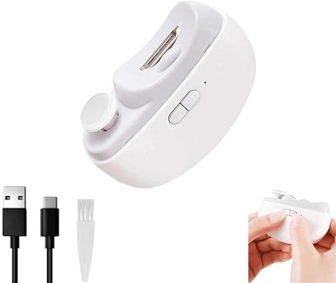 2026 New 3 in 1 Automatic Easy Clip Electric Nail Clipper with Polishing 2 Speed Adjustable for Kids Elderly Adults Homebound Seniors Manicure Kit