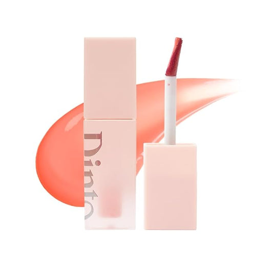 DINTO Blur-Jelly Plumping Lip Tint - Tinted Lip Plumpimg Gel Gloss, Long-Lasting, Moisturizing, Volumizing & Hydrating, Vegan & Cruelty-Free, K beauty (7 colors) (773 Peach Gelée, 0.11 fl.oz.)